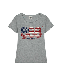 APPAREL レディース Uネックスリムフィット半袖Tシャツ 6 COLORS