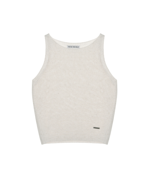 NICK&NICOLE(ニックアンドニコール)の「LINEN BLEND KNIT TOP_OATMEAL(Tシャツ/カットソー・レディース・その他・FREE)」の1枚目の写真