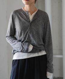 FORK&SPOON（フォークアンドスプーン）の「FORK&SPOON ウール混ヘンリーネックカットソー（Tシャツ/カットソー）」