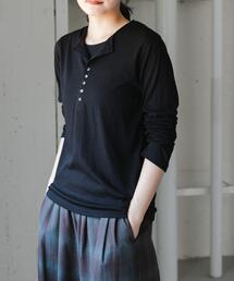 FORK&SPOON（フォークアンドスプーン）の「FORK&SPOON ウール混ヘンリーネックカットソー（Tシャツ/カットソー）」