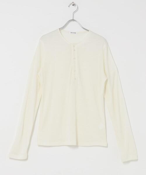 FORK&SPOON（フォークアンドスプーン）の「FORK&SPOON　ウール混ヘンリーネックカットソー（Tシャツ/カットソー・レディース・ライトブルー/ブラック/グレー/オフホワイト・1）」の9枚目の写真