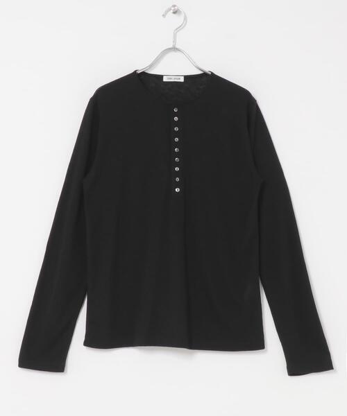 FORK&SPOON（フォークアンドスプーン）の「FORK&SPOON　ウール混ヘンリーネックカットソー（Tシャツ/カットソー・レディース・ライトブルー/ブラック/グレー/オフホワイト・1）」の5枚目の写真