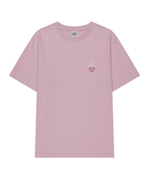 ハートレーヨンTシャツ ピンク