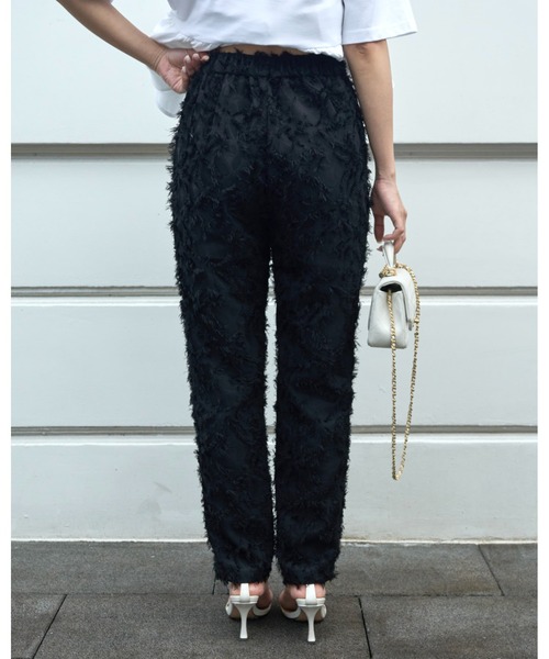 BIRTHDAY BASH(バースデイバッシュ)の「JACQUARD TAPERED PANTS(ジャガードテーパードパンツ)(その他パンツ・レディース・ホワイト/ブラック・S/M)」の14枚目の写真
