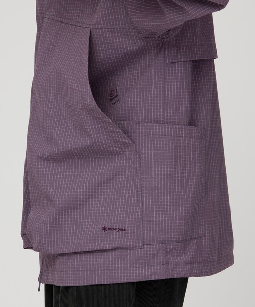 Snow Peak(スノーピーク)の「Snow Peak / KASURI Ripstop Jacket リップストップジャケット(マウンテンパーカー・メンズ・ダークパープル/ライトブルー/ブラック・M/L/S/XL)」の14枚目の写真