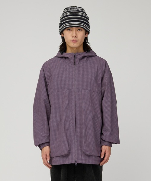 Snow Peak(スノーピーク)の「Snow Peak / KASURI Ripstop Jacket リップストップジャケット(マウンテンパーカー・メンズ・ダークパープル/ライトブルー/ブラック・M/L/S/XL)」の9枚目の写真