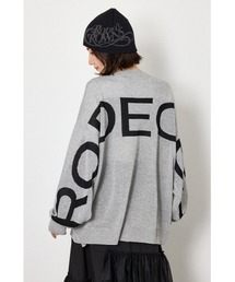 WIDE LOGO ニットカーディガン