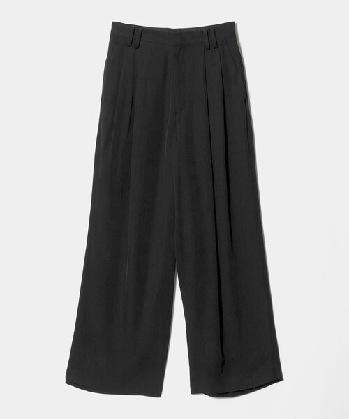 BEAUTY&YOUTH UNITED ARROWS(ビューティーアンドユースユナイテッドアローズ)の「アセテート 2タック ワイドストレートパンツ ウォッシャブル(その他パンツ・レディース・ブラック/ダークグレー・XS/M/S)」の2枚目の写真