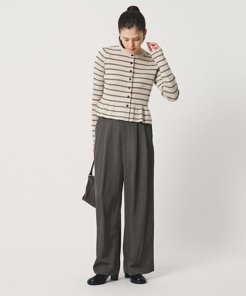 BEAUTY&YOUTH UNITED ARROWS(ビューティーアンドユースユナイテッドアローズ)の「アセテート 2タック ワイドストレートパンツ ウォッシャブル(その他パンツ・レディース・ブラック/ダークグレー・XS/M/S)」の4枚目の写真