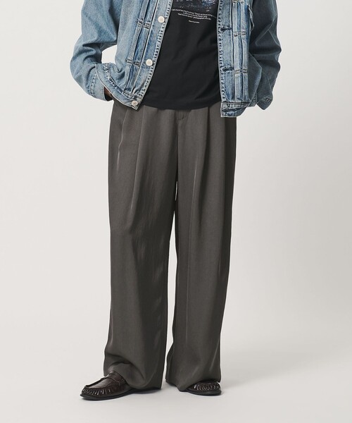 BEAUTY&YOUTH UNITED ARROWS(ビューティーアンドユースユナイテッドアローズ)の「アセテート 2タック ワイドストレートパンツ ウォッシャブル(その他パンツ・レディース・ブラック/ダークグレー・XS/M/S)」の5枚目の写真