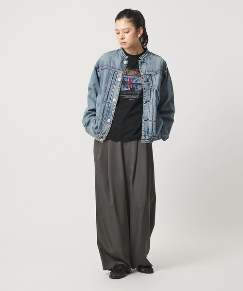 BEAUTY&YOUTH UNITED ARROWS(ビューティーアンドユースユナイテッドアローズ)の「アセテート 2タック ワイドストレートパンツ ウォッシャブル(その他パンツ・レディース・ブラック/ダークグレー・XS/M/S)」の6枚目の写真