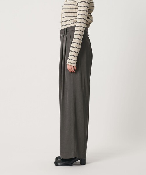 BEAUTY&YOUTH UNITED ARROWS(ビューティーアンドユースユナイテッドアローズ)の「アセテート 2タック ワイドストレートパンツ ウォッシャブル(その他パンツ・レディース・ブラック/ダークグレー・XS/M/S)」の8枚目の写真