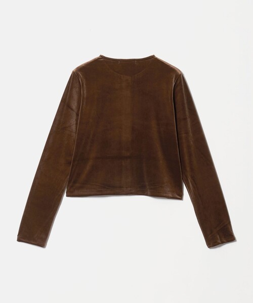 BEAUTY&YOUTH UNITED ARROWS(ビューティーアンドユースユナイテッドアローズ)の「ベロア コンパクト カーディガン ウォッシャブル(カーディガン/ボレロ・レディース・ダークブラウン/オフホワイト/ブラック・FREE)」の18枚目の写真