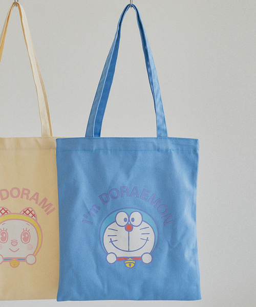 cross marche(クロスマルシェ)の「【Im Doraemon/アイム ドラえもん】フェイスプリントトートバッグ/エコバッグ《ドラえもん/ドラミちゃん》(トートバッグ・レディース・イエロー/ブルー・FREE)」の7枚目の写真