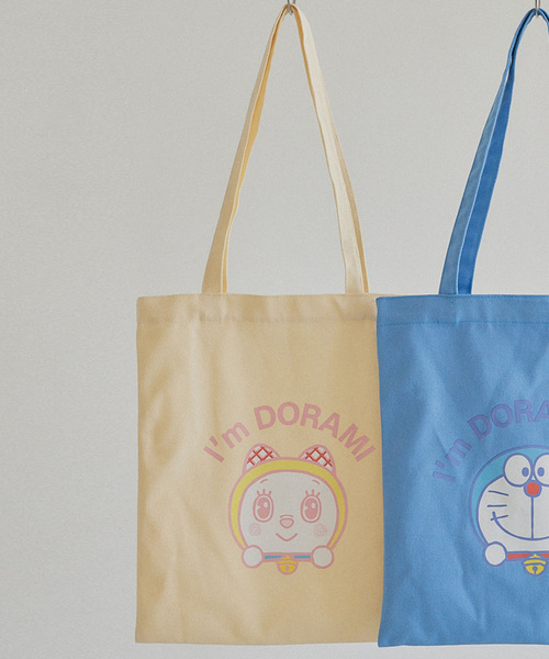 cross marche(クロスマルシェ)の「【Im Doraemon/アイム ドラえもん】フェイスプリントトートバッグ/エコバッグ《ドラえもん/ドラミちゃん》(トートバッグ・レディース・イエロー/ブルー・FREE)」の8枚目の写真