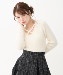 【WEB限定】フェザークロスニット