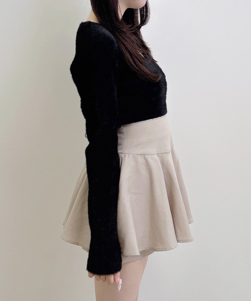 INGNI(イング)の「【WEB限定】フェザークロスニット(ニット/セーター・レディース・ボルドー/ピンク/チャコールグレー/ブラック/アイボリー・M)」の18枚目の写真