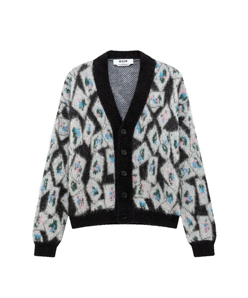 MSGM(エムエスジーエム)の「ブロッサムカード ジャカードカーディガン(カーディガン/ボレロ・メンズ・ブラック系・M)」の1枚目の写真