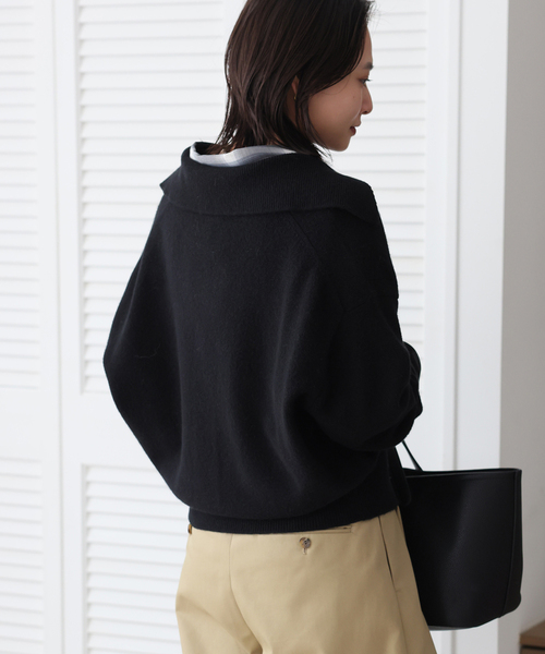 JOURNAL STANDARD(ジャーナルスタンダード)の「《新色あり/追加》MUSICオープンカラーカーディガン(カーディガン/ボレロ・レディース・ライトブルー/チャコールグレー/ブラック/タン・FREE)」の12枚目の写真