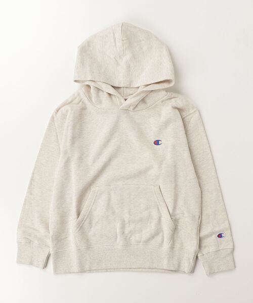 Champion(チャンピオン)の「【Champion/チャンピオン】キッズ ベーシック フーデッドスウェットシャツ(パーカー・キッズ・その他30/パープル/ネイビー/ブラック/オートミール/グレー・150/140/130/110/120/160/100)」の3枚目の写真