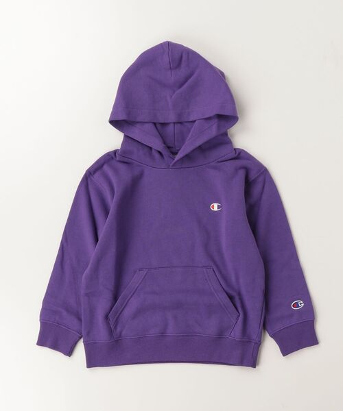 Champion(チャンピオン)の「【Champion/チャンピオン】キッズ ベーシック フーデッドスウェットシャツ(パーカー・キッズ・その他30/パープル/ネイビー/ブラック/オートミール/グレー・150/140/130/110/120/160/100)」の5枚目の写真