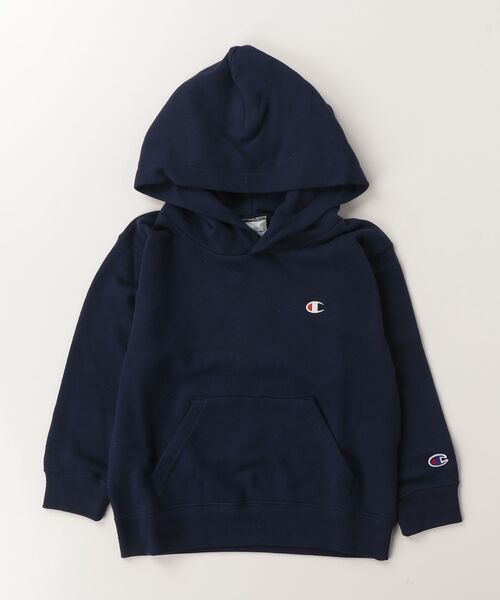 Champion(チャンピオン)の「【Champion/チャンピオン】キッズ ベーシック フーデッドスウェットシャツ(パーカー・キッズ・その他30/パープル/ネイビー/ブラック/オートミール/グレー・150/140/130/110/120/160/100)」の4枚目の写真