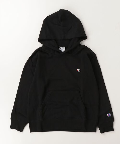 Champion(チャンピオン)の「【Champion/チャンピオン】キッズ ベーシック フーデッドスウェットシャツ(パーカー・キッズ・その他30/パープル/ネイビー/ブラック/オートミール/グレー・150/140/130/110/120/160/100)」の2枚目の写真