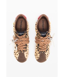 Desigual | Leopard print leather high-top sneaker / レオパードプリントレザーハイトップスニーカー(スニーカー)