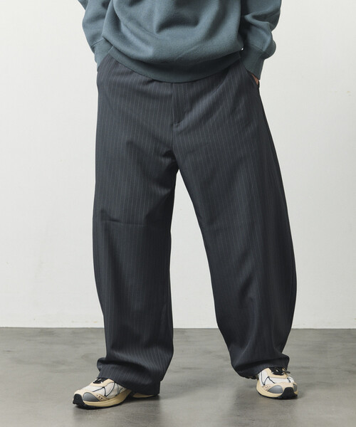 FREAK'S STORE(フリークスストア)の「バレルレッグ ワイドスラックス(スラックス・メンズ・ブラウン/その他13/ブラック/グレー・MEDIUM/LARGE)」の12枚目の写真