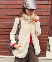 フェイクファーベスト