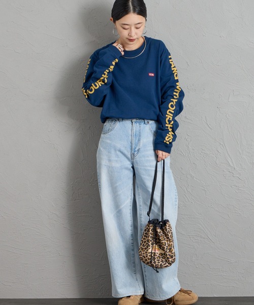 CHUMS（チャムス）の「【WEB限定】[CHUMS/チャムス] HWYC 袖プリント ロングスリーブTシャツ（Tシャツ/カットソー・レディース・ネイビー/ブラック/ホワイト・XL/L/M）」の14枚目の写真