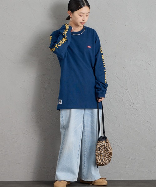 CHUMS（チャムス）の「【WEB限定】[CHUMS/チャムス] HWYC 袖プリント ロングスリーブTシャツ（Tシャツ/カットソー・レディース・ネイビー/ブラック/ホワイト・XL/L/M）」の15枚目の写真