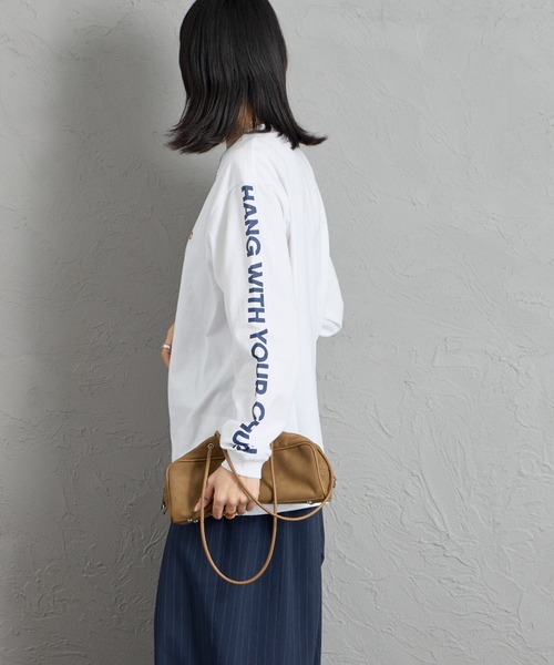 CHUMS（チャムス）の「【WEB限定】[CHUMS/チャムス] HWYC 袖プリント ロングスリーブTシャツ（Tシャツ/カットソー・レディース・ネイビー/ブラック/ホワイト・XL/L/M）」の10枚目の写真