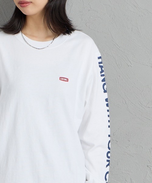 CHUMS（チャムス）の「【WEB限定】[CHUMS/チャムス] HWYC 袖プリント ロングスリーブTシャツ（Tシャツ/カットソー・レディース・ネイビー/ブラック/ホワイト・XL/L/M）」の12枚目の写真