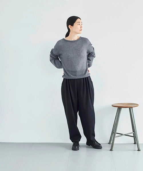 HAU(ハウ)の「パンツ "oval" wool serge(その他パンツ・レディース・グレー/ブラック・FREE)」の5枚目の写真