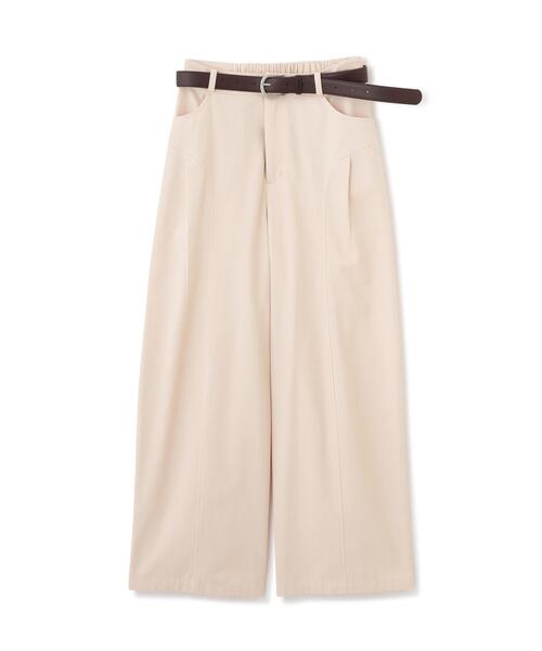 FREE'S MART（フリーズマート）の「◆ベルト付きワイドタックパンツ（その他パンツ・レディース・ホワイト/ブラウン・MEDIUM/SMALL）」の19枚目の写真