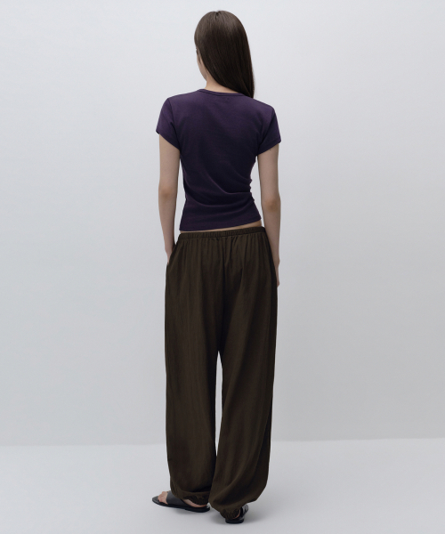 MUSINSA STANDARD WOMAN（ムシンサスタンダードウーマン）の「ウィメンズバルーンジョガーパンツ[ブラウン]（スウェットパンツ・レディース・その他・24/26/28/30）」の3枚目の写真