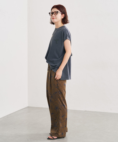 Spick & Span(スピックアンドスパン)の「ラインフラワーイージーパンツ(スラックス・レディース・ブラウン系その他/ブラウン・38/36)」の8枚目の写真