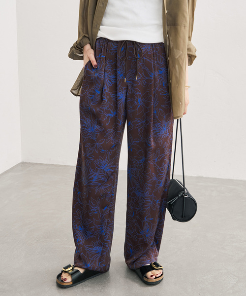 Spick & Span(スピックアンドスパン)の「ラインフラワーイージーパンツ(スラックス・レディース・ブラウン系その他/ブラウン・38/36)」の10枚目の写真