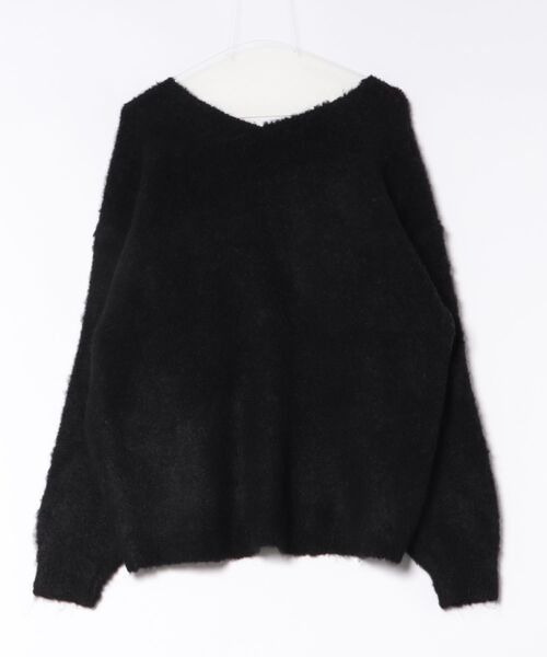 antiqua（アンティカ）の「ブラッシュド加工ニット（ニット/セーター・レディース・ベージュ系その他/グレー系その他/ブルー系その他/ピンク系その他/ブラック・ONESIZE）」の6枚目の写真