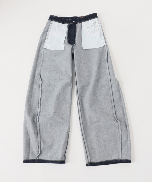 Spick & Span(スピックアンドスパン)の「《追加3》SOMETHING for SS 別注 HANA CURVE TAPERD(デニムパンツ・レディース・ブラウン/ネイビー・X-SMALL/SMALL/MEDIUM)」の16枚目の写真