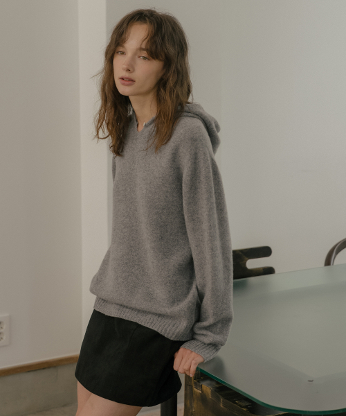 TILL I DIE（ティルアイダイ）の「Wholegarment Wool hood Knit [TIFA06SW02]_Beige（ニット/セーター・レディース・ベージュ・FREE）」の3枚目の写真