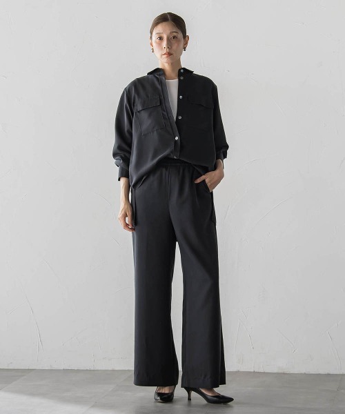 la.f…(ラエフ)の「【SETUP対応】"Light & Soft Suede"スェードシャツ(シャツ/ブラウス・レディース・ブラック/ブラウン/キャメル・7号/9号)」の22枚目の写真