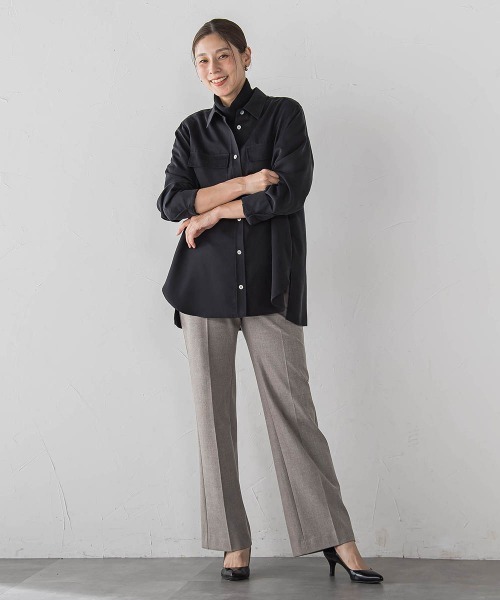 la.f…(ラエフ)の「【SETUP対応】"Light & Soft Suede"スェードシャツ(シャツ/ブラウス・レディース・ブラック/ブラウン/キャメル・7号/9号)」の15枚目の写真