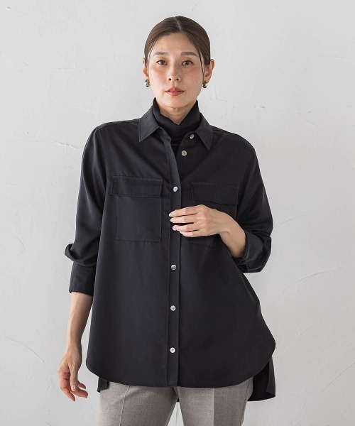 la.f…(ラエフ)の「【SETUP対応】"Light & Soft Suede"スェードシャツ(シャツ/ブラウス・レディース・ブラック/ブラウン/キャメル・7号/9号)」の10枚目の写真