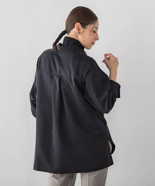 la.f…(ラエフ)の「【SETUP対応】"Light & Soft Suede"スェードシャツ(シャツ/ブラウス・レディース・ブラック/ブラウン/キャメル・7号/9号)」の13枚目の写真