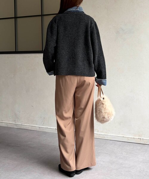 Chez toi(シェトワ)の「イージータックパンツ(その他パンツ・レディース・ダークブラウン/ネイビー/ベージュ・FREE)」の17枚目の写真