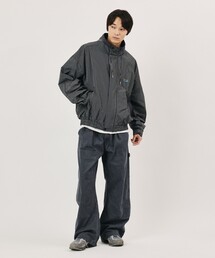 限定展開 ナイロン チェック ブルゾン