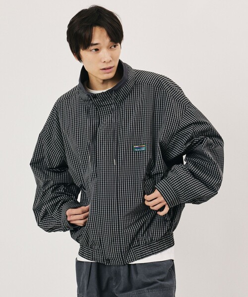 FREAK'S STORE(フリークスストア)の「限定展開 ナイロン チェック ブルゾン(ブルゾン・メンズ・ブラウン/ネイビー/ブラック・LARGE/MEDIUM/SMALL)」の22枚目の写真