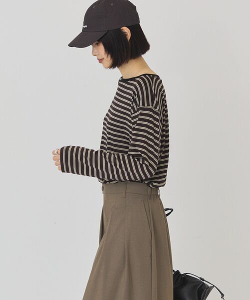 AMERICAN HOLIC(アメリカンホリック)の「マルチボーダーロンT(Tシャツ/カットソー・レディース・グリーン/ブラウン/レッド・L/M)」の9枚目の写真